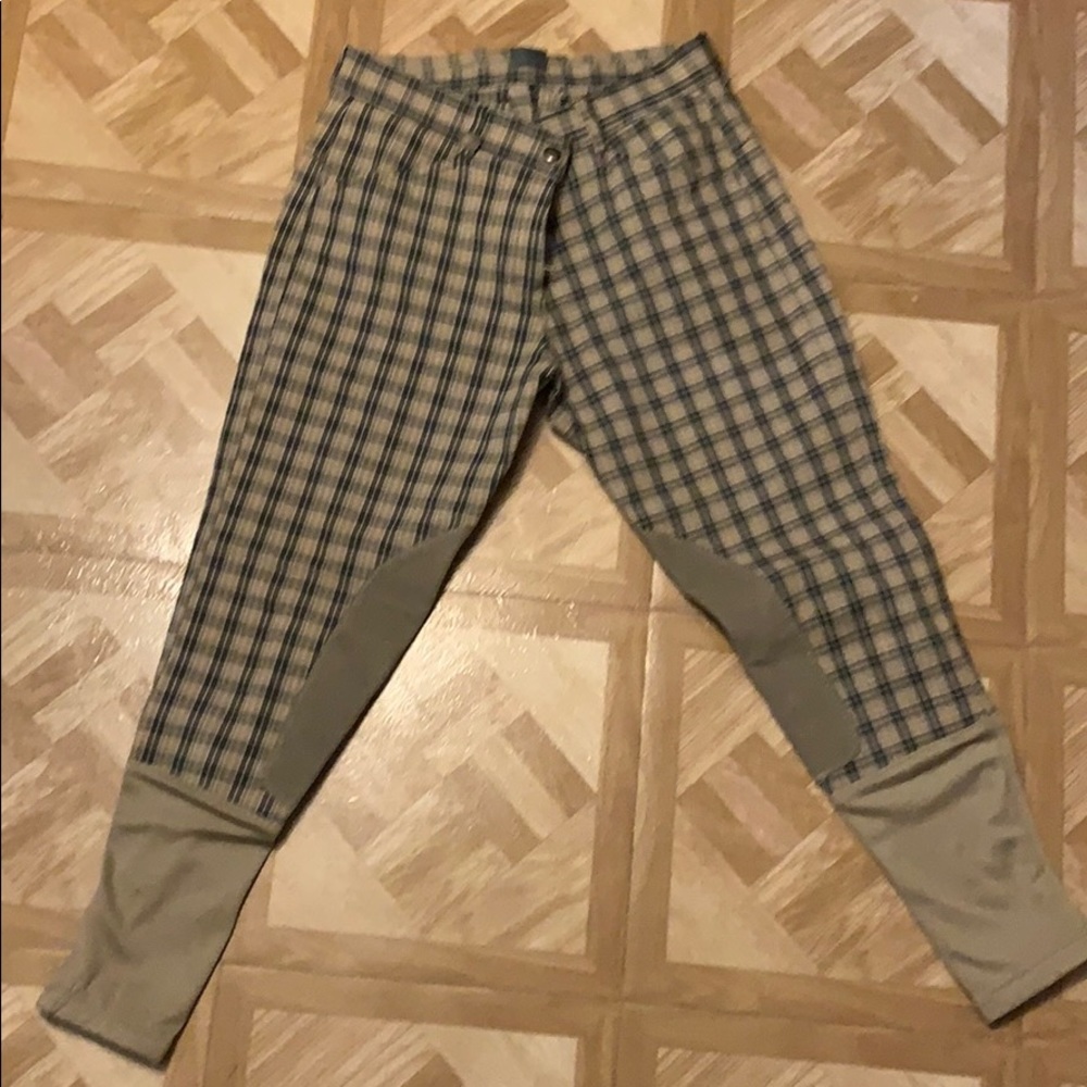 Equestrian horsing checked pant sz 30r.